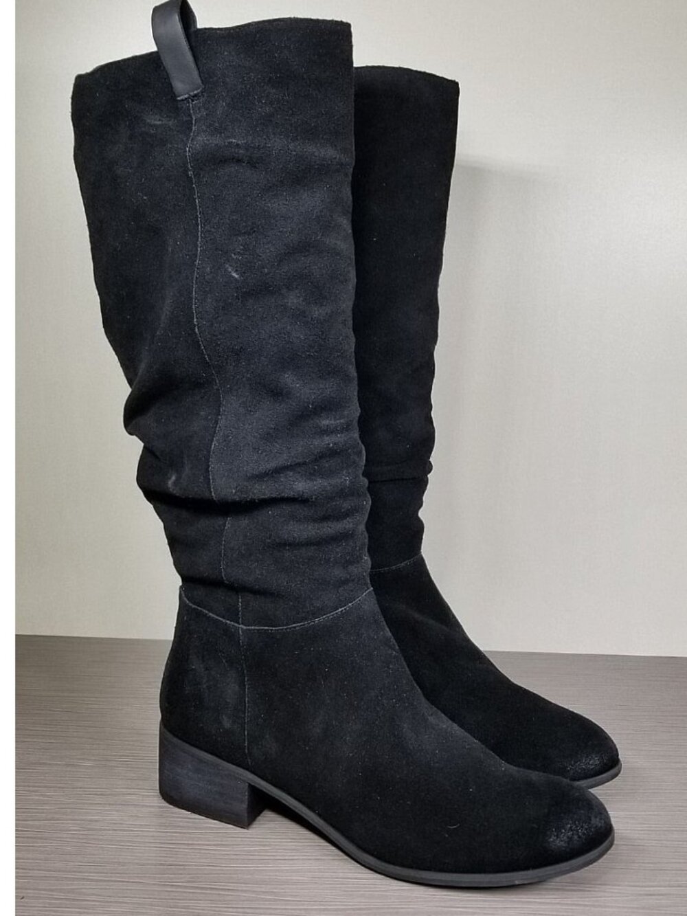 BP. 'Traffic' Knee High Slouch Boot, Black Suede, Womens Size 7.5 M